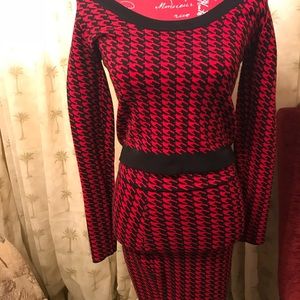 Thick Warm Winter Bodycon Skirt set fits like an extra small